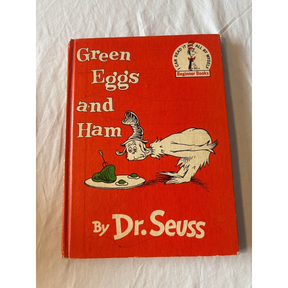 Dr. Seuss Green Eggs and Ham Kids Book OS Red Good Book Club Edition Hardcover